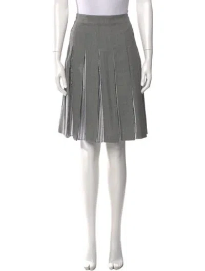 Pre-owned Thom Browne Wool Knee-length Skirt In Gray