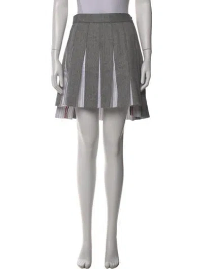 Pre-owned Thom Browne Wool Knee-length Skirt In Gray