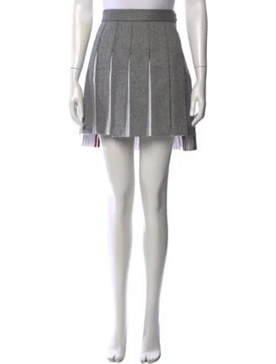 Pre-owned Thom Browne Wool Knee-length Skirt In Grey