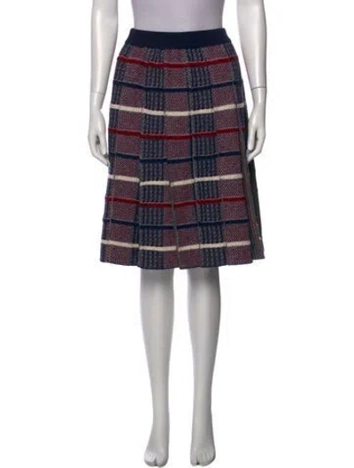 Pre-owned Thom Browne Wool Knee-length Skirt In White