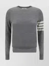 Thom Browne Melange Grey Wool Sweater