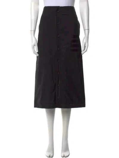 Pre-owned Thom Browne Wool Long Skirt In Black