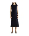 Thom Browne Bead-embellished Wool Midi Dress In Black