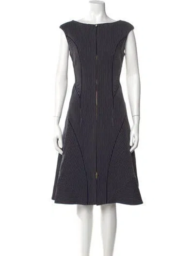 Pre-owned Thom Browne Wool Midi Length Dress In Black
