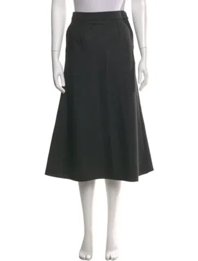 Pre-owned Thom Browne Wool Midi Length Skirt In Black