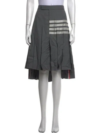 Pre-owned Thom Browne Wool Midi Length Skirt In Grey