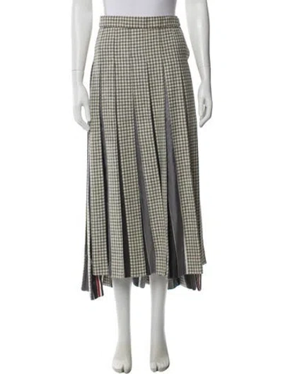 Pre-owned Thom Browne Wool Midi Length Skirt In Multi