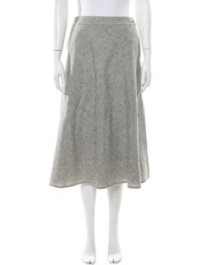 Pre-owned Thom Browne Wool Midi Length Skirt W/ Tags In Grey