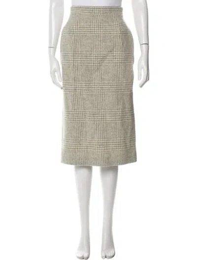 Pre-owned Thom Browne Wool Midi Length Skirt W/ Tags In Neutral