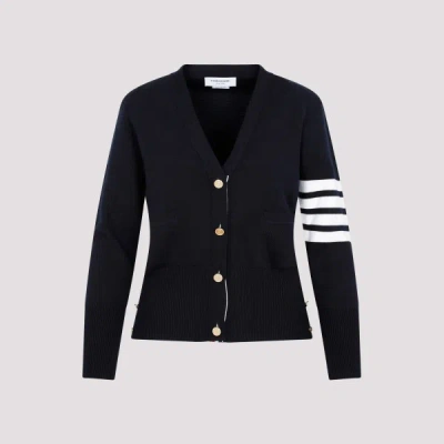 Thom Browne Wool Milano Classic Cardigan 38 In Blue