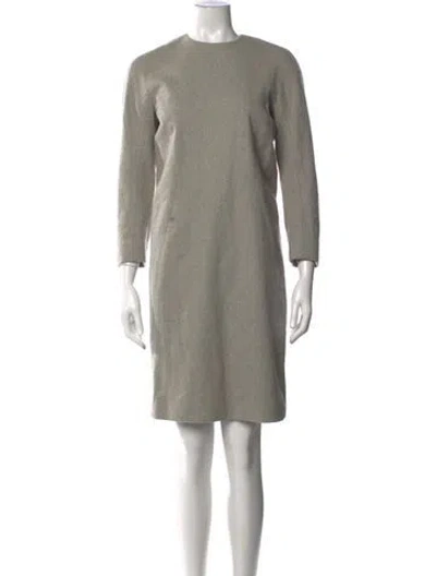Pre-owned Thom Browne Wool Mini Dress In Gray