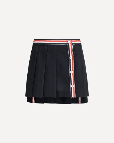 THOM BROWNE WOOL MINI SKIRT