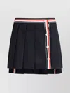 Thom Browne Thom E Women's Ruffled Mini Skirt In Wool Blend In Black