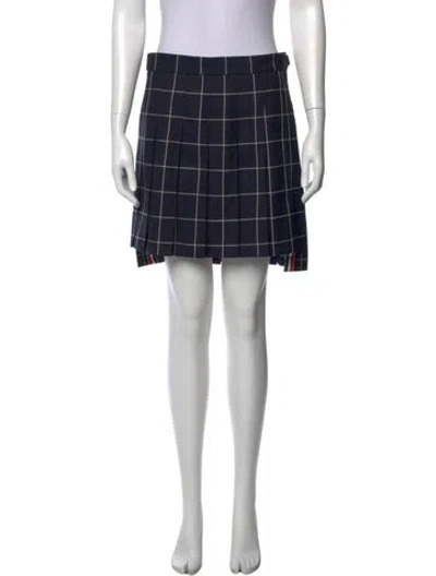 Pre-owned Thom Browne Wool Mini Skirt In Black