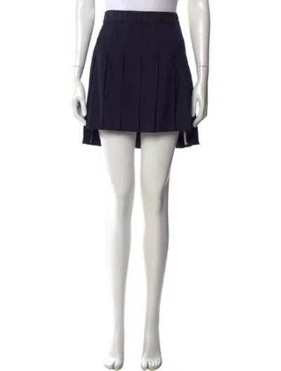 Pre-owned Thom Browne Wool Mini Skirt In Black