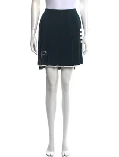 Pre-owned Thom Browne Wool Mini Skirt In Blue