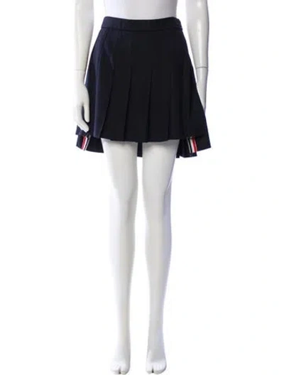 Pre-owned Thom Browne Wool Mini Skirt In Gray