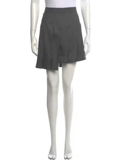 Pre-owned Thom Browne Wool Mini Skirt In Gray