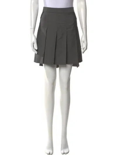 Pre-owned Thom Browne Wool Mini Skirt In Gray