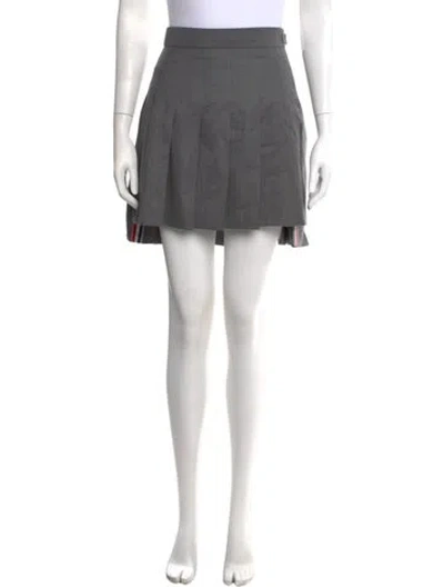 Pre-owned Thom Browne Wool Mini Skirt In Grey
