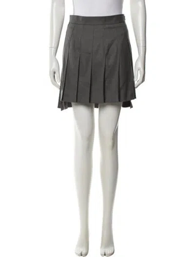 Pre-owned Thom Browne Wool Mini Skirt In Grey