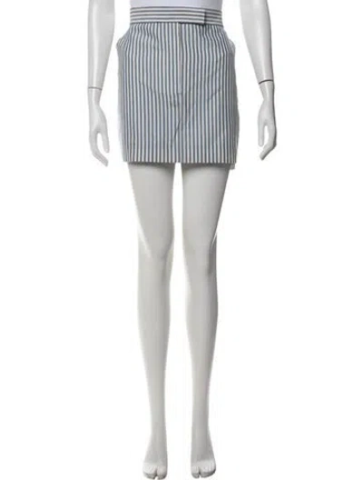 Pre-owned Thom Browne Wool Mini Skirt In Neutrals