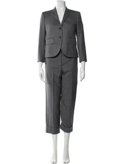 Pre-owned Thom Browne Wool Pantsuit In Gray