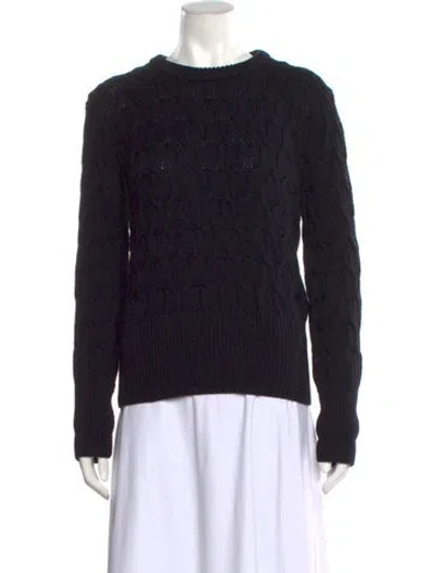 Pre-owned Thom Browne Wool Patterned Sweater In Black