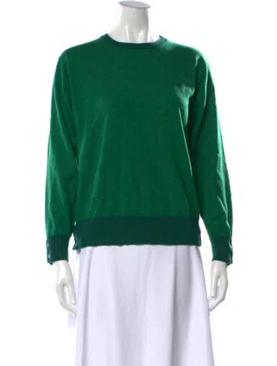 Pre-owned Thom Browne Wool Patterned Sweater In Green
