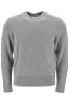 Thom Browne Pique Sweater Knitwear Grey In Grey