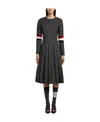 Thom Browne Wool Pleated Dress In Black