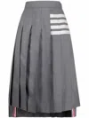 Thom Browne Wool Pleated Midi Skirt