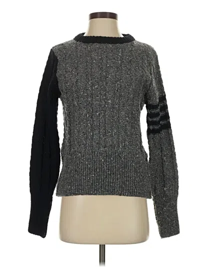 Pre-owned Thom Browne Wool Pullover Sweater In Gray
