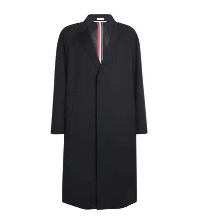 Thom Browne Wool Raglan-sleeve Coat In Black
