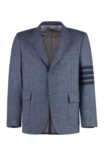 Thom Browne Wool Single-breasted Blazer In Blue