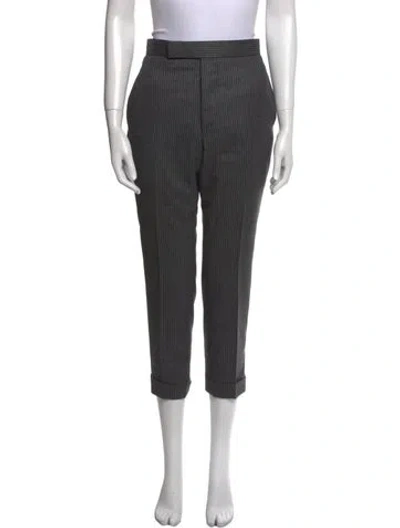 Pre-owned Thom Browne Wool Skinny Leg Pants In Gray