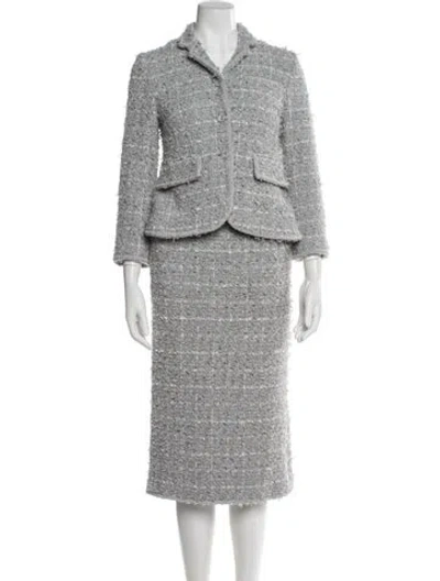 Pre-owned Thom Browne Wool Skirt Set In Gray