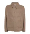 Thom Browne Wool Snap Utility Jacket In Brown