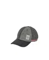 Thom Browne Wool Spliced Baseball Cap In Black