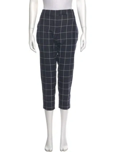 Pre-owned Thom Browne Wool Straight Leg Pants In Black