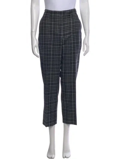Pre-owned Thom Browne Wool Straight Leg Pants In Black