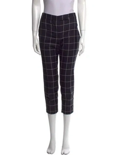 Pre-owned Thom Browne Wool Straight Leg Pants In Blue