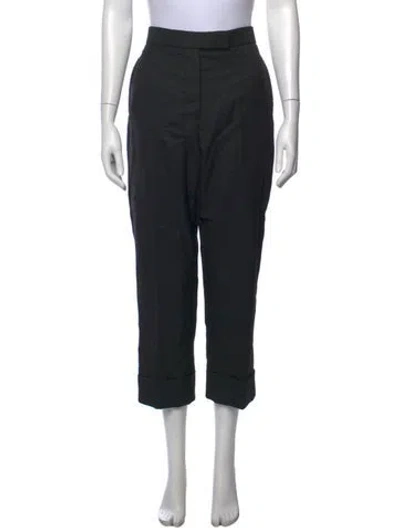 Pre-owned Thom Browne Wool Straight Leg Pants In Blue