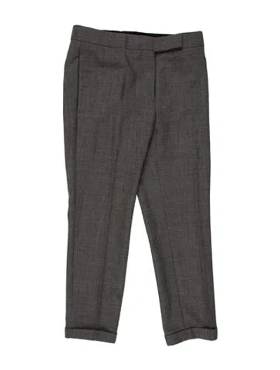 Pre-owned Thom Browne Wool Straight Leg Pants In Gray