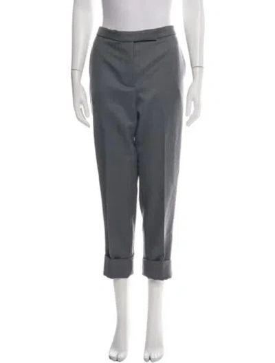 Pre-owned Thom Browne Wool Straight Leg Pants In Green