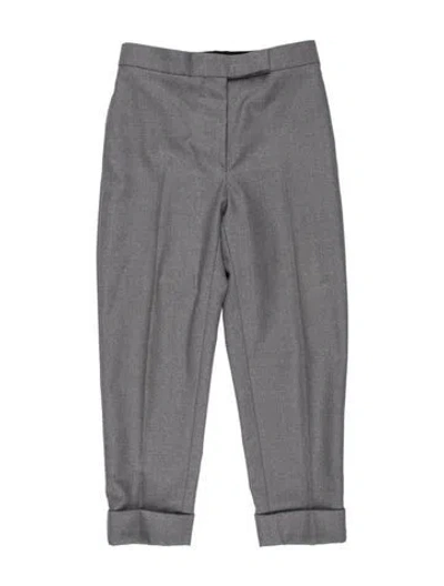 Pre-owned Thom Browne Wool Straight Leg Pants In Grey