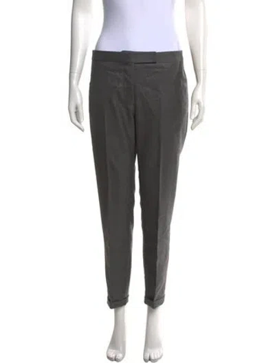 Pre-owned Thom Browne Wool Straight Leg Pants In Grey
