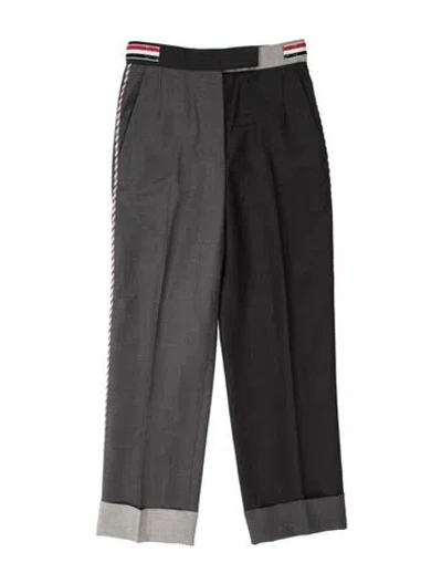 Pre-owned Thom Browne Wool Straight Leg Pants In Grey
