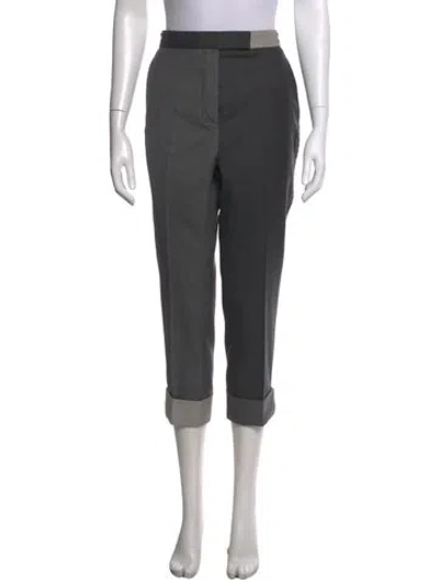 Pre-owned Thom Browne Wool Straight Leg Pants In Grey