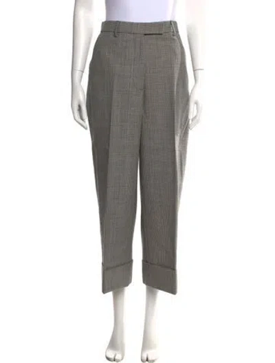 Pre-owned Thom Browne Wool Straight Leg Pants W/ Tags In Black